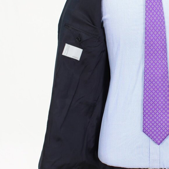 Missoni 40R 32x28 Navy Check 3-Button Suit R352 - Picture 11 of 15